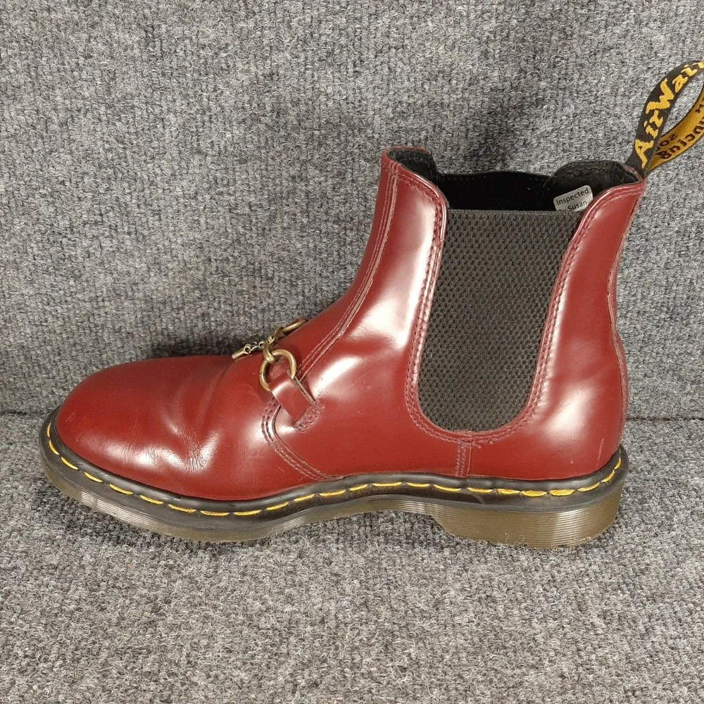 Dr. Martens Chelsea Boot Needles 2976 26908600 Size 10 Cherry Red Mens Leather